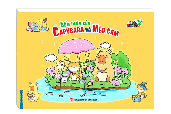 Sách Tô Màu - Bốn Mùa Của Capybara Và Mèo Cam