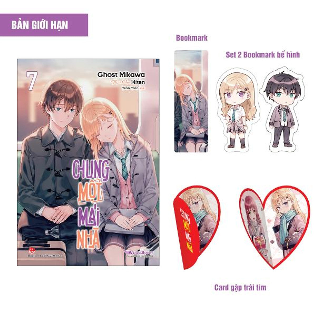 Sách - Chung Một Mái Nhà - Tập 7 - Bản Giới Hạn - Tặng Kèm Bookmark + Set 2 Bookmark Bế Hình + Card Gập Trái Tim