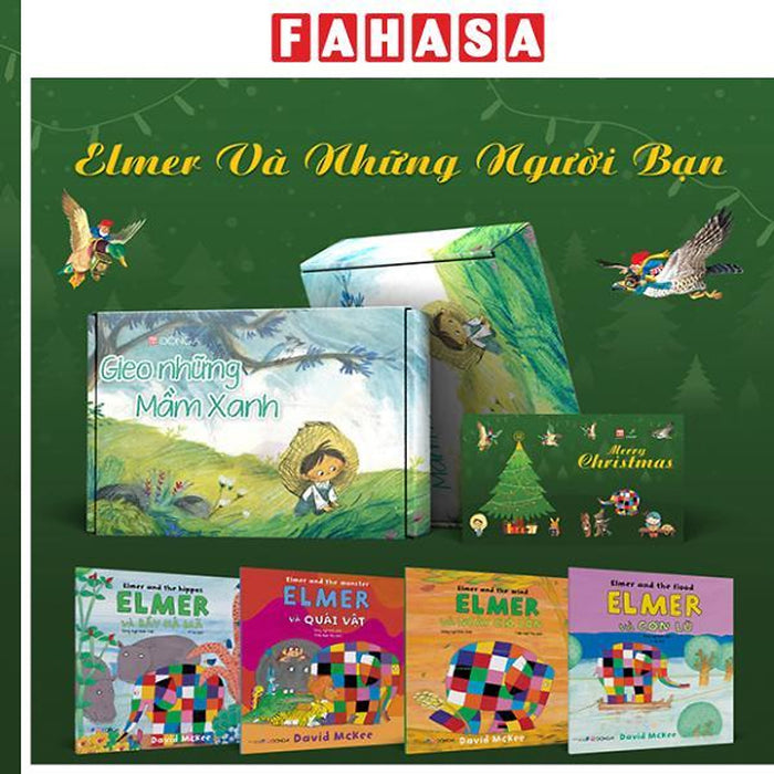 Sách - Hộp Quà Giáng Sinh Cho Bé Phát Triển Toàn Diện Về Tư Duy Và Tính Cách - Elmer Và Những Người Bạn