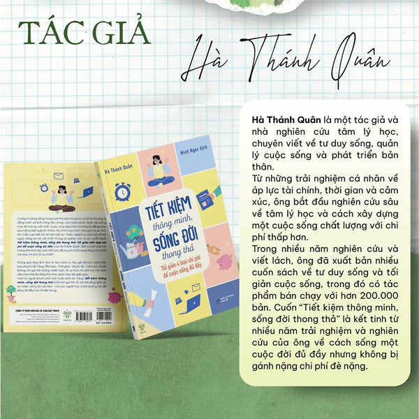 Sách Tiết Kiệm Thông Minh Sống Đời Thong Thả  -Ymate Book