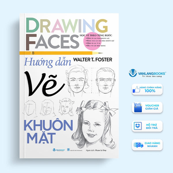 Sách - Drawing Faces - Hướng Dẫn Vẽ Khuôn Mặt - Vl