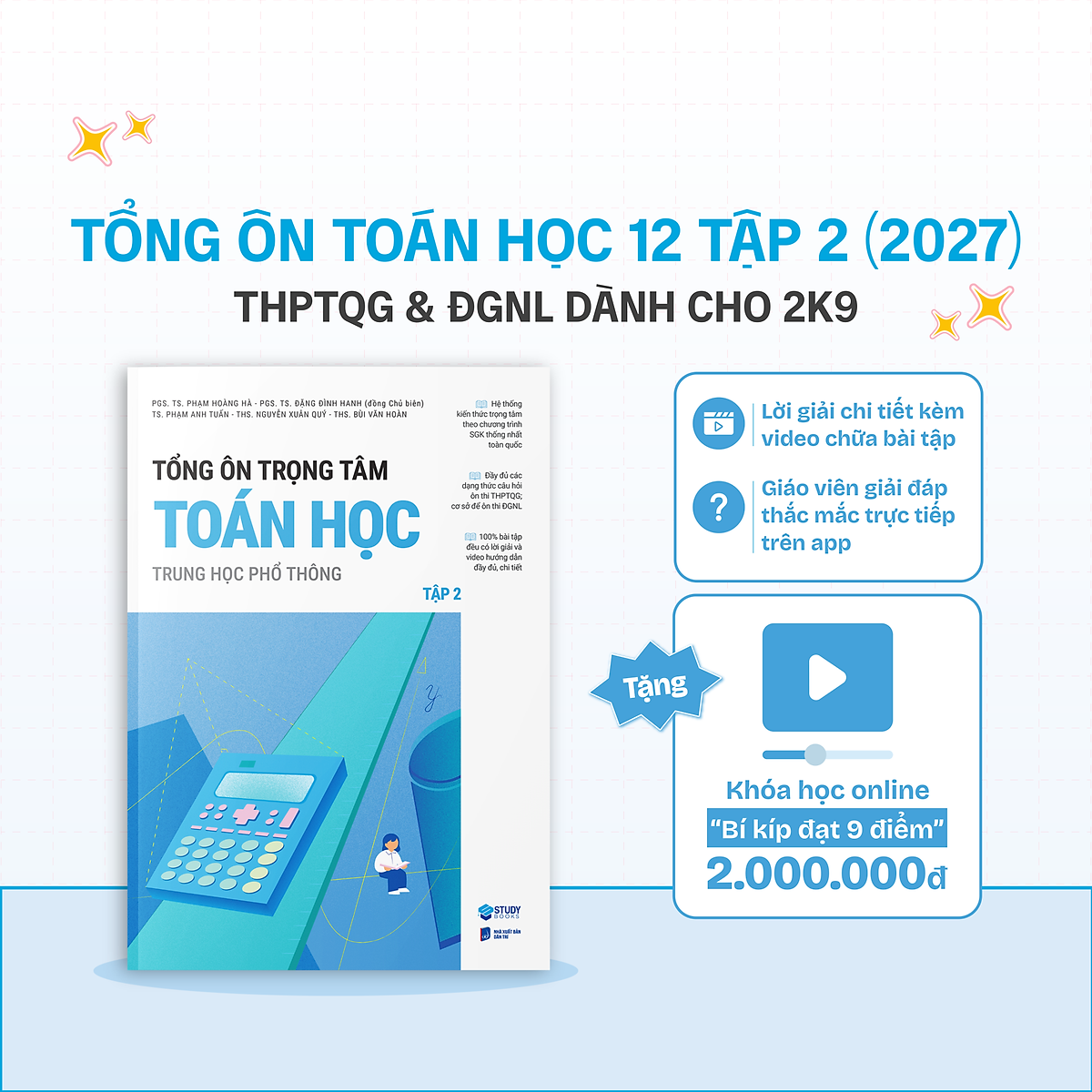 Tổng Ôn Trọng Tâm Toán Học Trung Học Phổ Thông - Tập 2 (Tặng Khóa Học 2 Triệu)