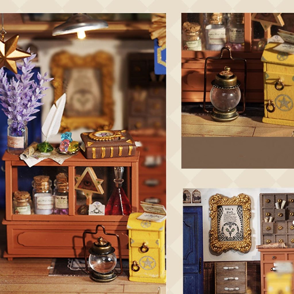 Nhà búp bê ROBOTIME DIY | Mô hình nhà gỗ tự 3D. Mystic Archives Series DIY Miniature House. Bản Tiếng Anh. DG155
