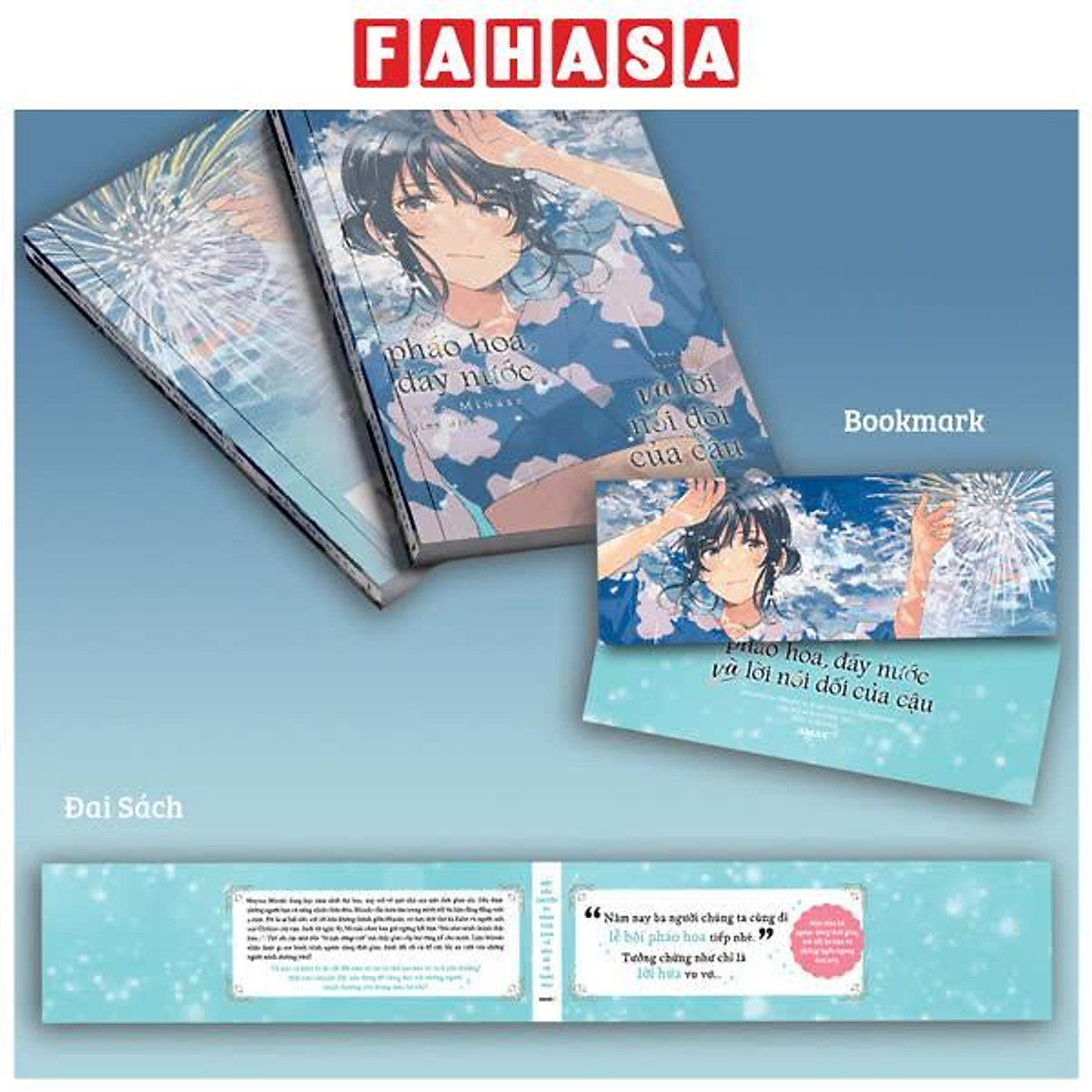 Sách - Pháo Hoa, Đáy Nước Và Lời Nói Dối Của Cậu - Tặng Kèm Bookmark + Đai Sách