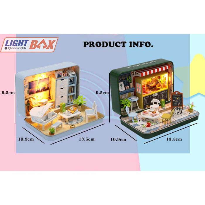 Nhà búp bê - BOX THEATER [Mô hình có nội thất + Đèn LED] - Quà tặng sinh nhật tự làm S931, S932, S933