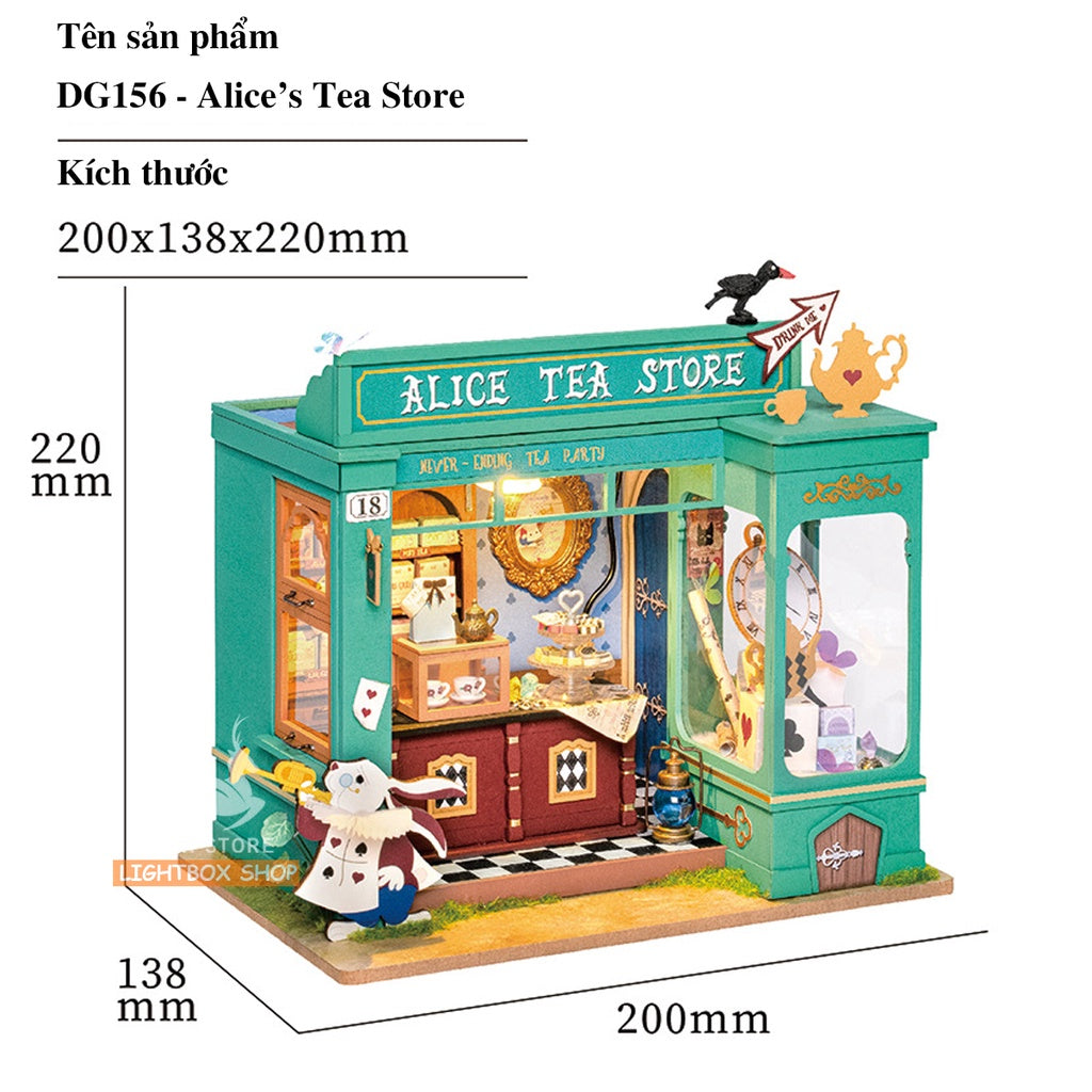 Nhà búp bê ROBOTIME DIY | Mô hình nhà gỗ tự 3D. Mystic Archives Series DIY Miniature House. Bản Tiếng Anh. DG155