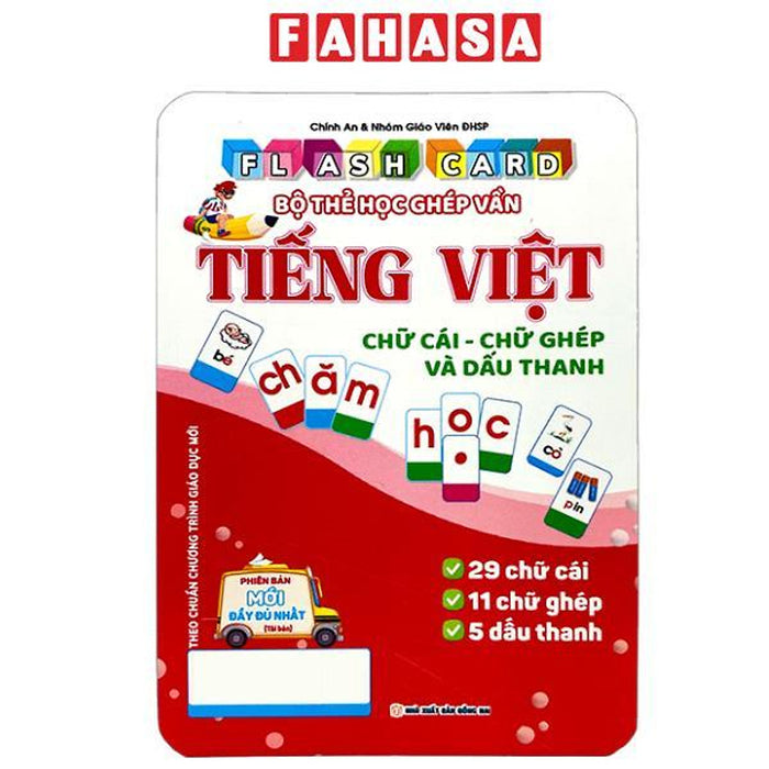Sách - Flashcard - Bộ Thẻ Học Ghép Vần Tiếng Việt - Chữ Cái-Chữ Ghép Và Dấu Thanh (Tái Bản 2025)
