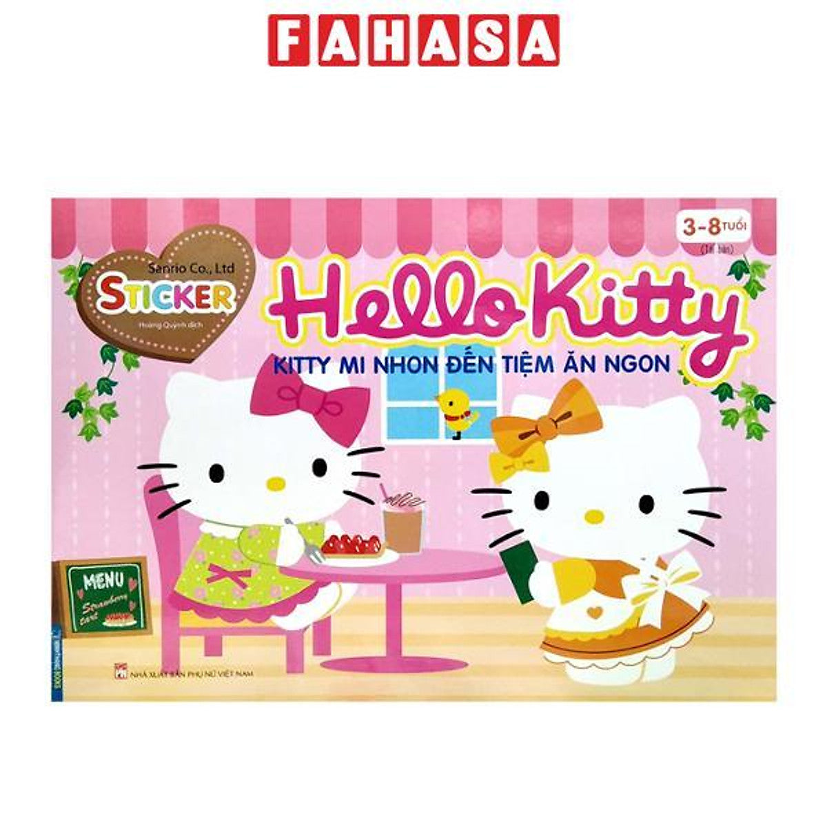 Sách - Sticker - Hello Kitty - Kitty Mi Nhon Đến Tiệm Ăn Ngon (3-8 Tuổi) (Tái Bản 2023)