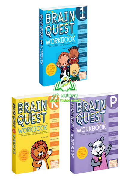 Sách Braint Quest Workbook Sách Phát Triển Tư Duy Cho Bé 4 - 7 Tuổi 3 Cuốn Bìa Mềm