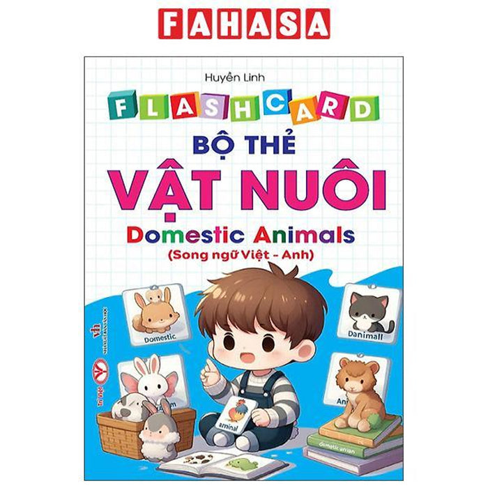 Sách - Flash Card - Bộ Thẻ Vật Nuôi - Domestic Animals - Song Ngữ Việt-Anh
