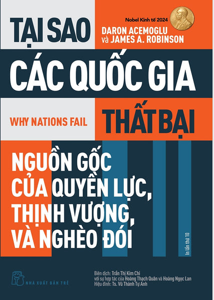 [Pre-Order] (Tái Bản 2024) Tại Sao Các Quốc Gia Thất Bại – Nxb Trẻ - Ngày Dự Kiến Có Hàng: 15/12/2024