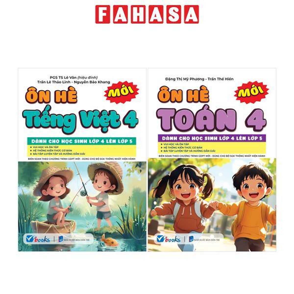 Sách - Bộ Sách Ôn Hè Toán-Tiếng Việt 4 - Dành Cho Học Sinh Lớp 4 Lên Lớp 5 (Bộ 2 Cuốn)