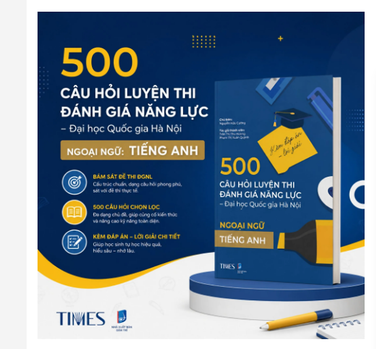 [Hsa-2025] 500 Câu Hỏi Luyện Thi Đánh Giá Năng Lực Đhqghn (Kèm Đáp Án - Lời Giải) Ngoại Ngữ: Tiếng Anh