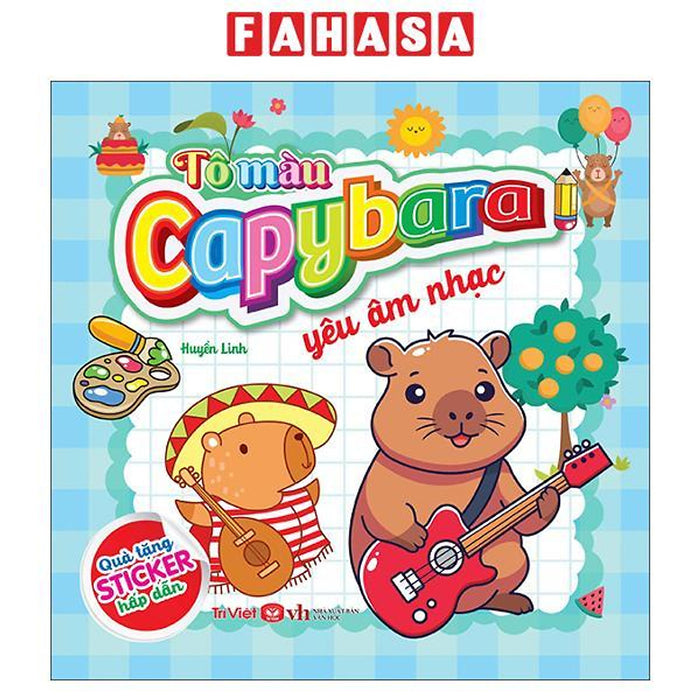 Sách - Tô Màu Capybara - Yêu Âm Nhạc