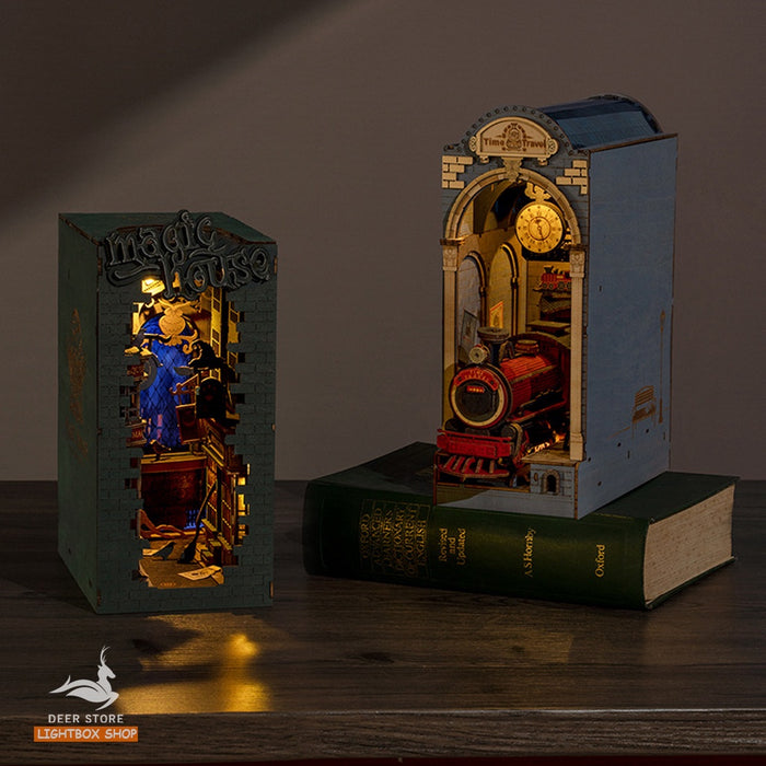 Mô hình 3D Book Nook Robotime Tự Làm bằng gỗ. Trang Trí Kệ sách | Đèn có công tắc cảm ứng. Book Nook DIY