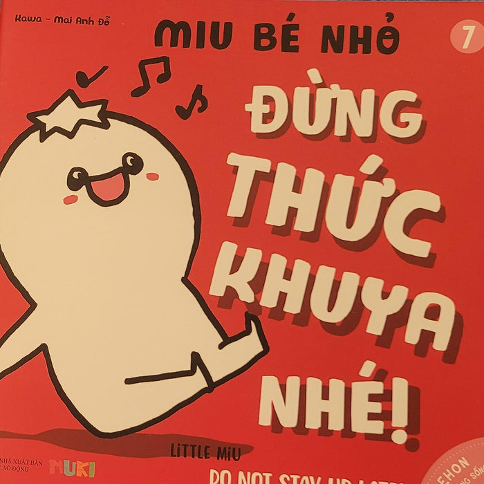 Sách Ehon Miu Bé Nhỏ Phần 1 Song Ngữ - Đừng Thức Khuya Nhé