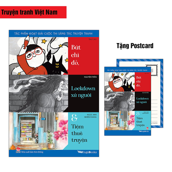 Tác Phẩm Đoạt Giải Cuộc Thi Sáng Tác Truyện Tranh – Bút Chì Đỏ, Lockdown Xứ Người & Tiệm Thuê Truyện [Tặng Postcard]