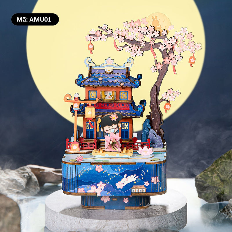 Mô hình Hộp nhạc Robotime Music Box AMU01-AMU04. Đồ chơi lắp ráp bằng gỗ 3D.
