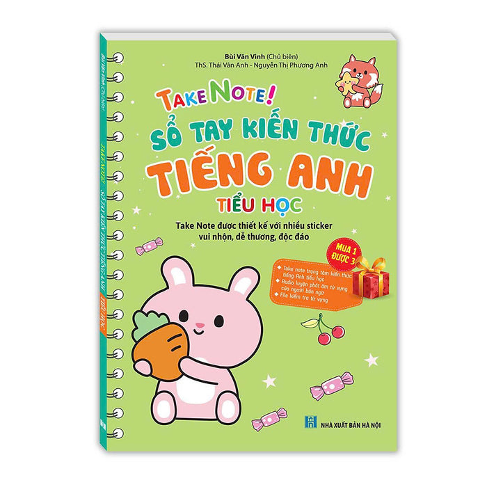 Take Note ! Sổ Tay Kiến Thức Tiếng Anh Tiểu Học (Gáy Thường)