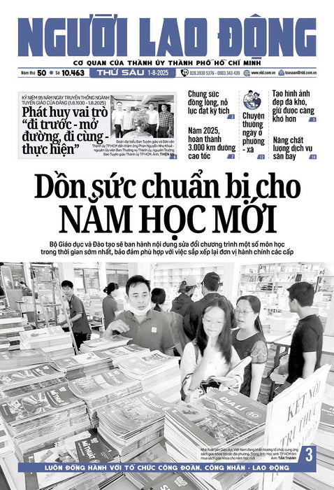 Nhật Báo Người Lao Động Từ Ngày 29-07-2025 Đến 03-08-2025