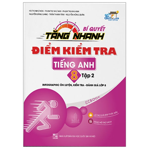 Sách - Bí Quyết Tăng Nhanh Điểm Kiểm Tra Tiếng Anh 8 Tập 2 - Nhiều Tác Giả - Nxb Đại Học Quốc Gia Hà Nội - Winbooks