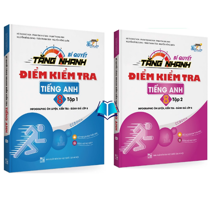 Sách - Bí Quyết Tăng Nhanh Điểm Kiểm Tra Tiếng Anh 8 Tập 1 + 2