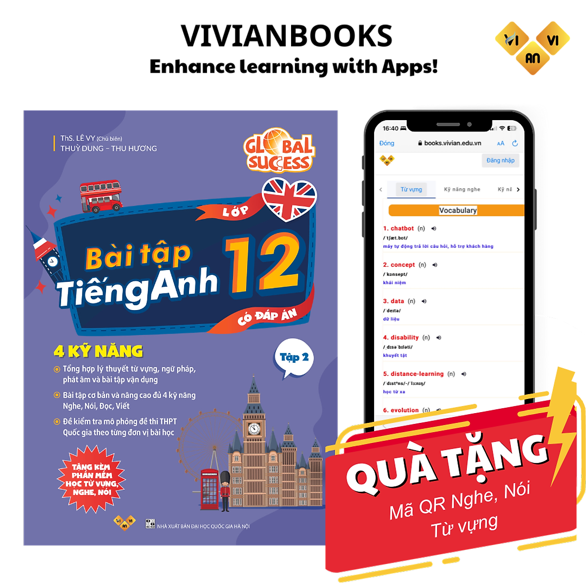 Sách Bài Tập Tiếng Anh Lớp 12 Global Success 4 Kỹ Năng (Có Đáp Án) – Tập 2 Ths Lê Vy Vivian