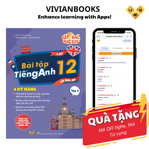 Sách Bài Tập Tiếng Anh Lớp 12 Global Success 4 Kỹ Năng (Có Đáp Án) – Tập 2 Ths Lê Vy Vivian