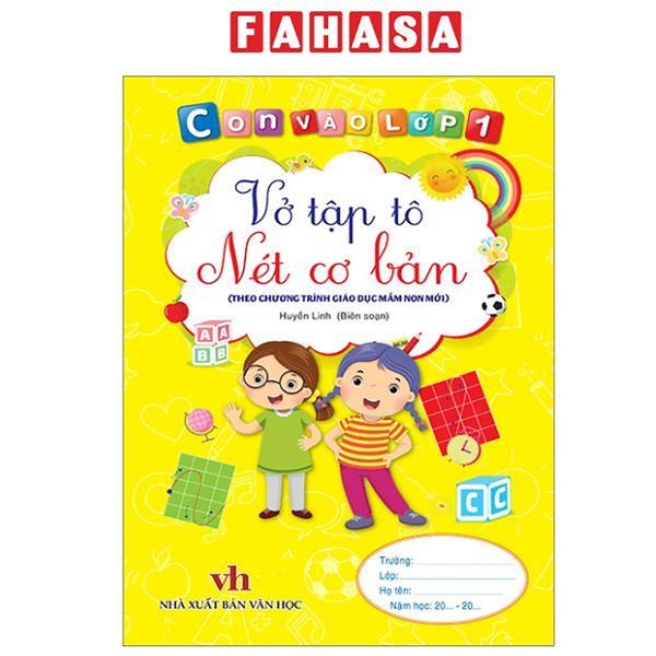 Sách - Con Vào Lớp 1 - Vở Tập Tô Nét Cơ Bản