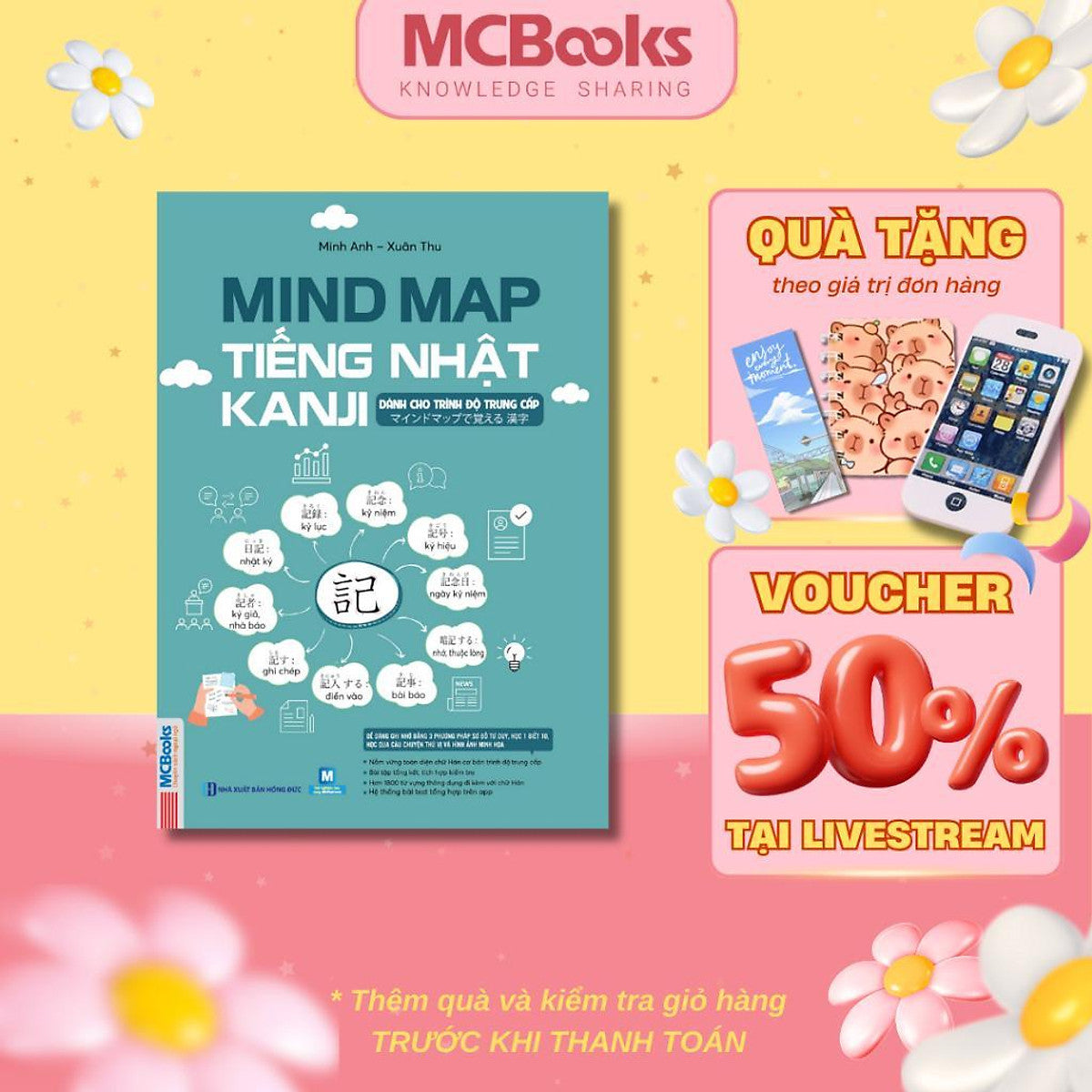 Sách - Mindmap Kanji Tiếng Nhật Dành Cho Trình Độ Trung Cấp - Mcbooks