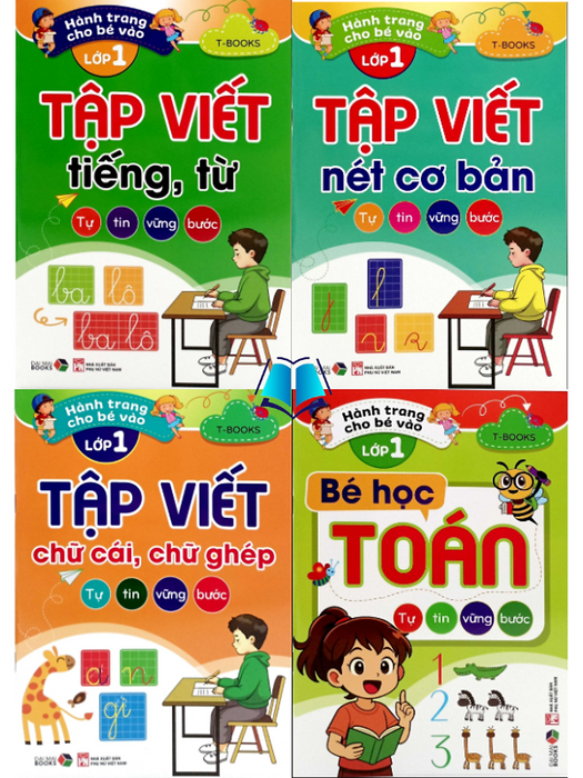 Sách - Hành Trang Cho Bé Vào Lớp 1 (4 Cuốn) - Tbooks