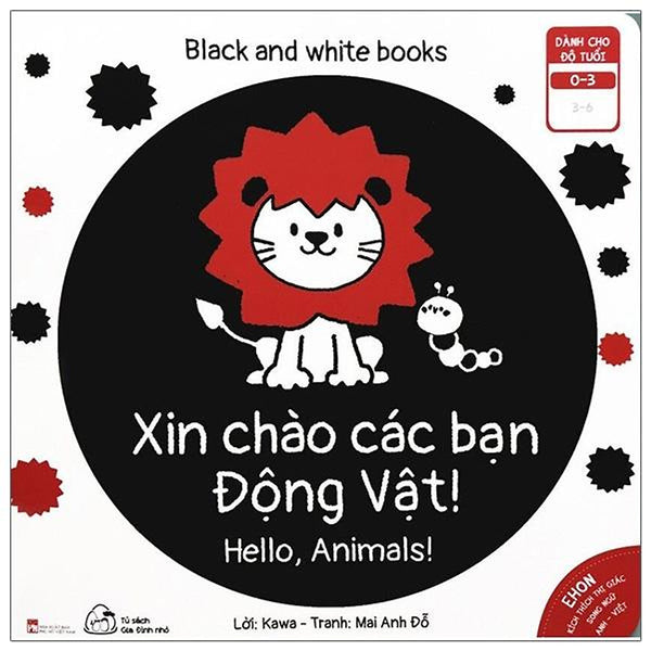 Sách Ehon Black And White Books - Xin Chào Các Bạn Động Vật
