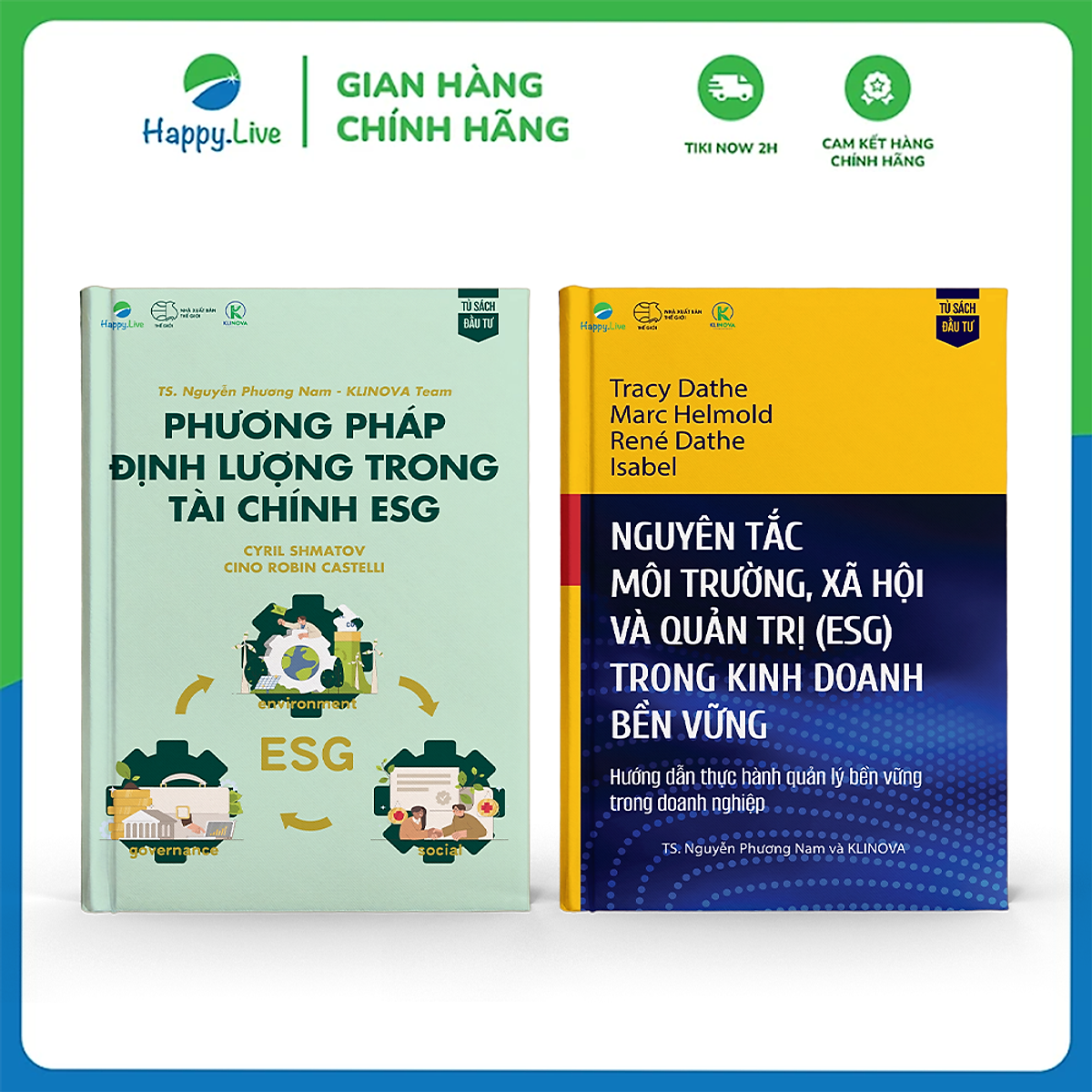 Bộ Sách Giải Pháp Esg: Kết Nối Tư Duy Quản Trị Và Dữ Liệu Định Lượng (Gồm 2 Cuốn) - Happy Live