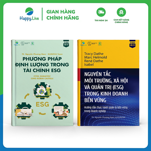 Bộ Sách Giải Pháp Esg: Kết Nối Tư Duy Quản Trị Và Dữ Liệu Định Lượng (Gồm 2 Cuốn) - Happy Live