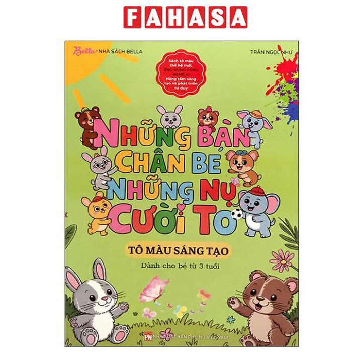 Sách - Những Bàn Chân Bé Những Nụ Cười To - Tô Màu Sáng Tạo - Dành Cho Bé 3 Tuổi
