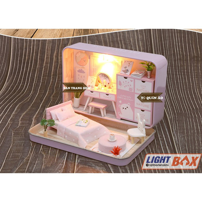 Nhà búp bê - BOX THEATER [Mô hình có nội thất + Đèn LED] - Quà tặng sinh nhật tự làm S931, S932, S933