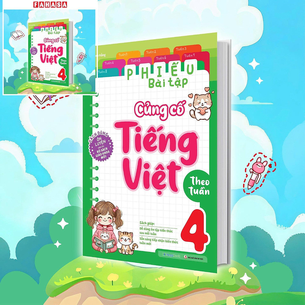 Sách - Phiếu Bài Tập Củng Cố Tiếng Việt Theo Tuần 4