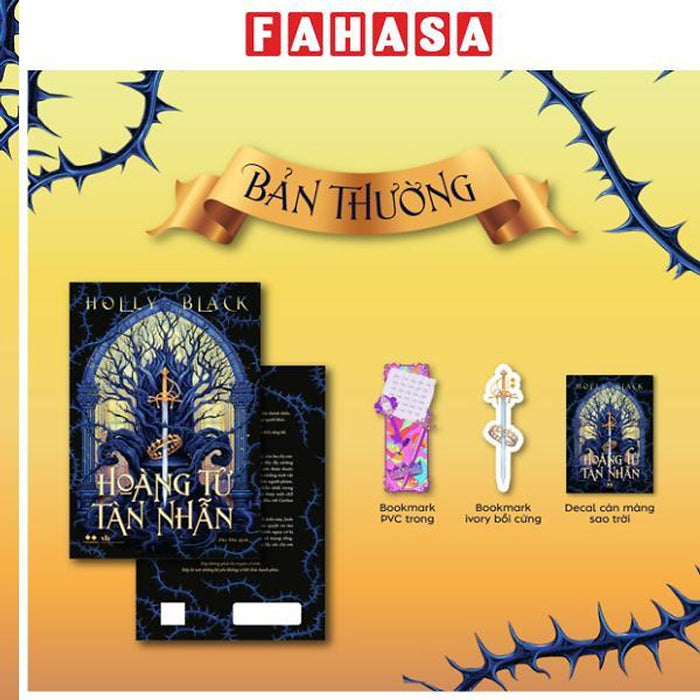 Sách - Hoàng Tử Tàn Nhẫn - Tặng Kèm Bookmark Ivory Bồi Cứng + Bookmark Pvc Trong + Decal Cán Màng Sao Trời