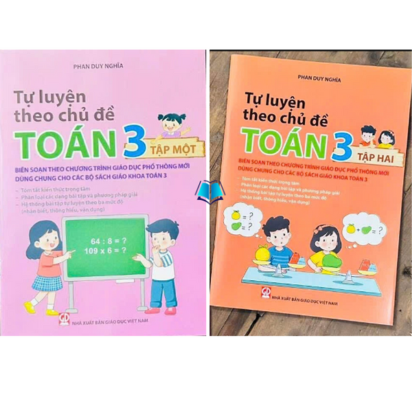 Sách - Tự Luyện Theo Chủ Đề Toán Lớp 3 Tập 1+2 (Biên Soạn Theo Chương Trình Mới)