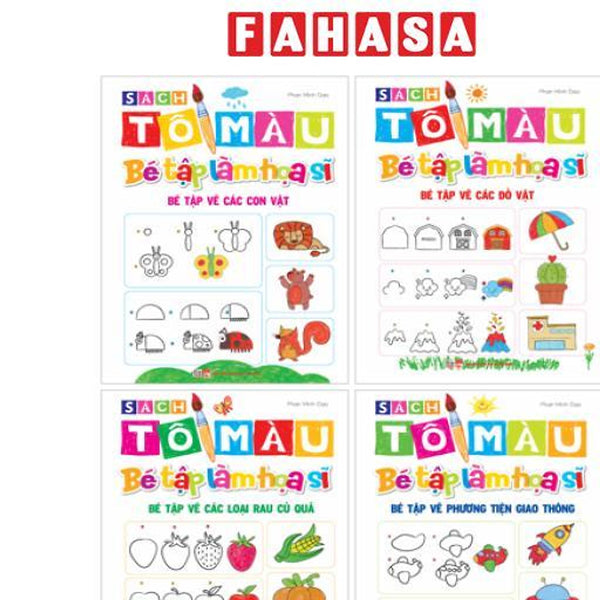 Sách - Bộ Sách Tô MàU - Bé Tập Làm Họa Sĩ (Bộ 4 Cuốn)