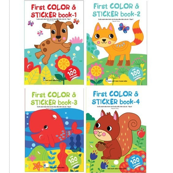 Sách - First Color & Sticker Book - Cuốn Sách Dán Hình Và Tô Màu Đầu Tiên Của Tớ - Ndbooks