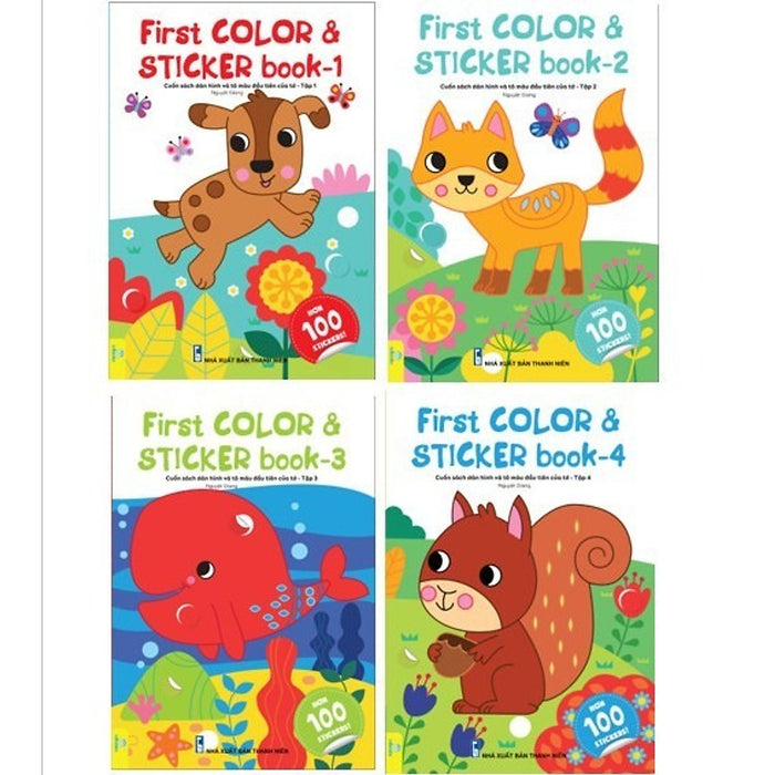 Sách - First Color & Sticker Book - Cuốn Sách Dán Hình Và Tô Màu Đầu Tiên Của Tớ - Ndbooks