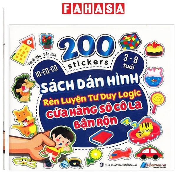 Sách - 200 Stickers - Sách Dán Hình Rèn Luyện Tư Duy Logic - Cửa Hàng Socola Bận Rộn