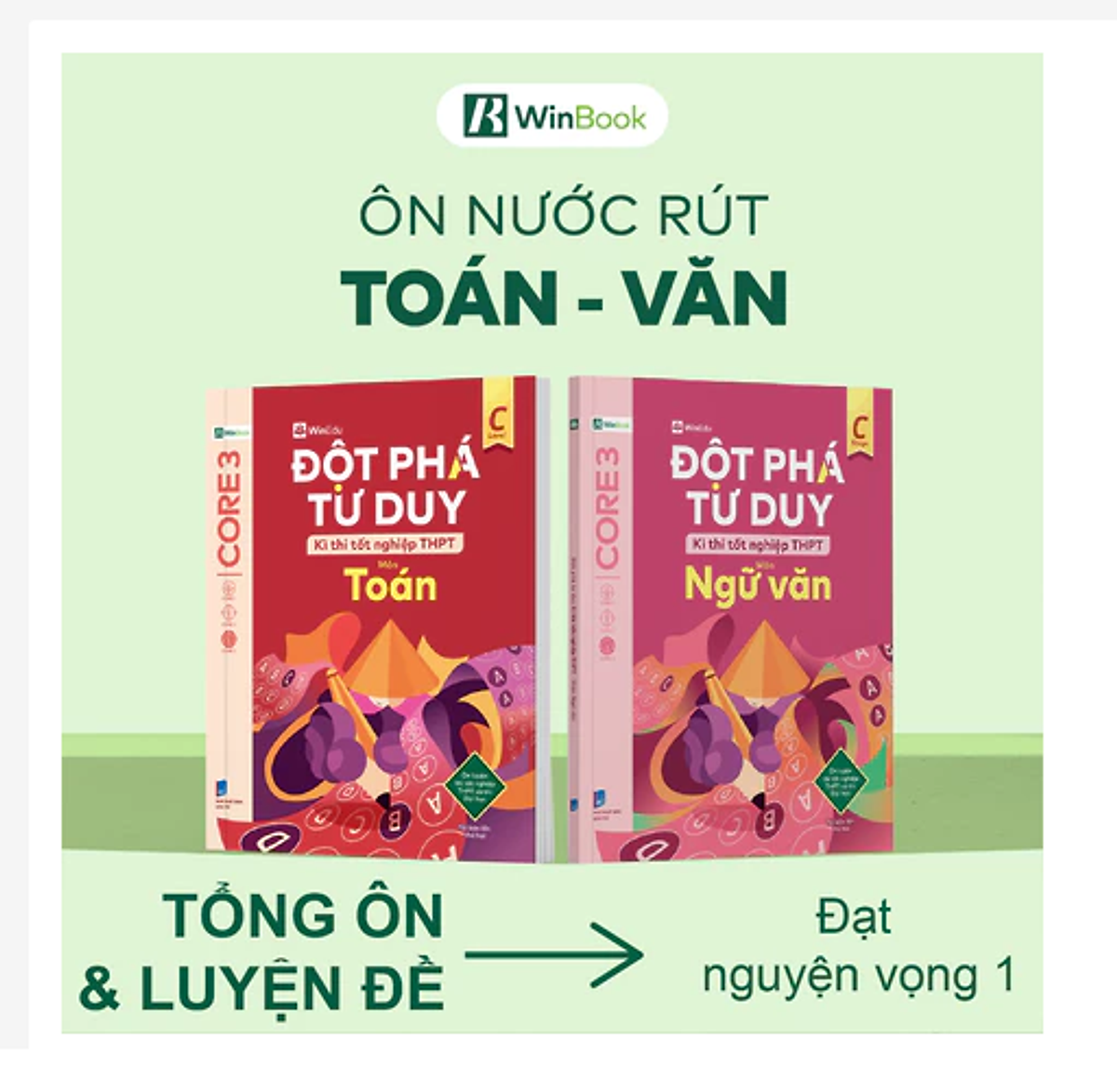 Sách - Bộ 2 Cuốn Đột Phá Tư Duy Kì Thi Tốt Nghiệp Thpt Môn Toán, Ngữ Văn