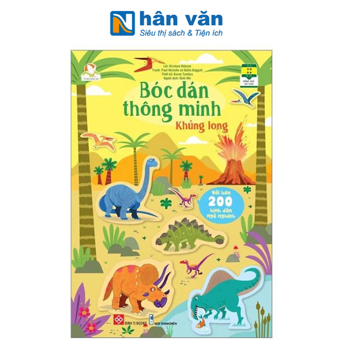 Bóc Dán Thông Minh - Khủng Long (Dành Cho Trẻ Từ 3-8 Tuổi)