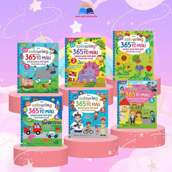 Sách - Colouring 365 Ngày Tô Màu Khám Phá Thế Giới Phát Triển Trí Tuệ - Dành Cho Bé 2-6 Tuổi