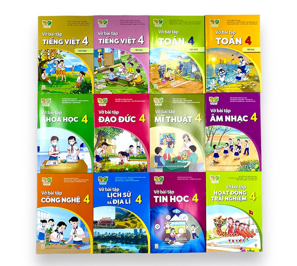 Bộ Vở Bài Tập Lớp 4- Kết Nối Tri Thức Với Cuộc Sống (12 Quyển- Kèm Bìa Nilong Bao Sách)