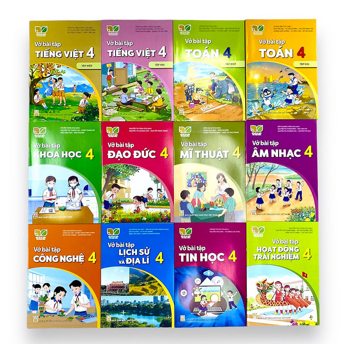 Bộ Vở Bài Tập Lớp 4- Kết Nối Tri Thức Với Cuộc Sống (12 Quyển- Kèm Bìa Nilong Bao Sách)