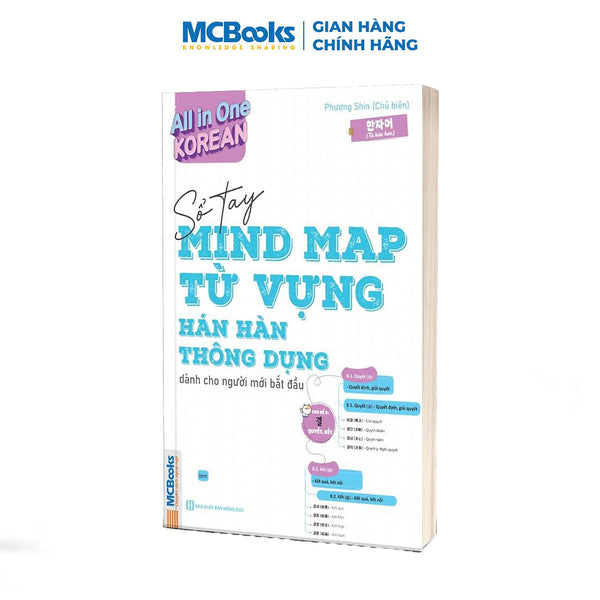 Sách - All In One Korean – Sổ Tay Mind Map Từ Vựng Hán Hàn Thông Dụng Dành Cho Người Mới Bắt Đầu
