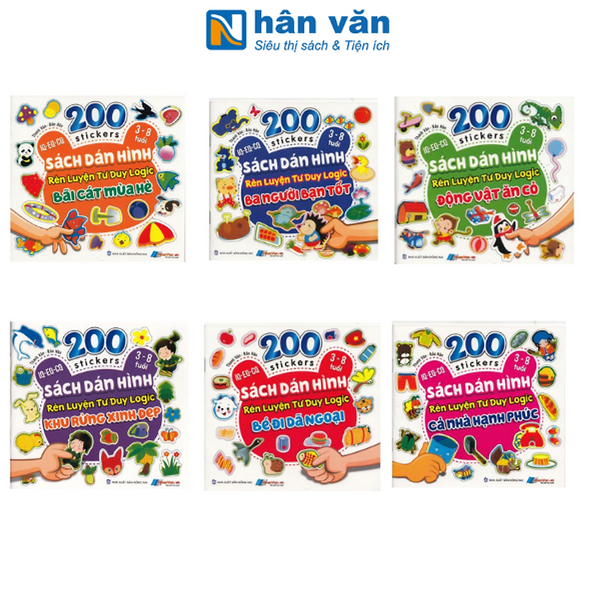 200 Stickers - Sách Dán Hình Rèn Luyện Tư Duy Logic - Nhiều Chủ Đề